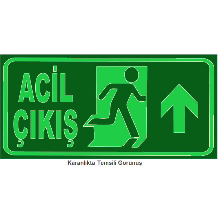 Acil Çıkış Yukarı Fotolümen (14*29 cm)
