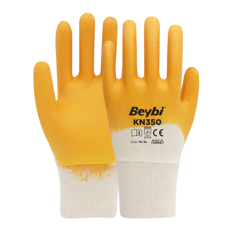 Beybi Pamuk Nitril İş Eldiveni Kn350 No:10