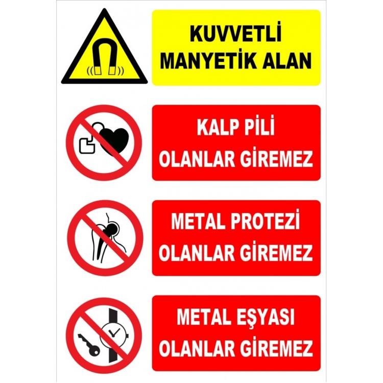 Kuvvetli Manyetik Alan Kalp Pili Olanlar Giremez Metal Protezi Olanlar Giremez Metal Eşyası Olanlar Giremez